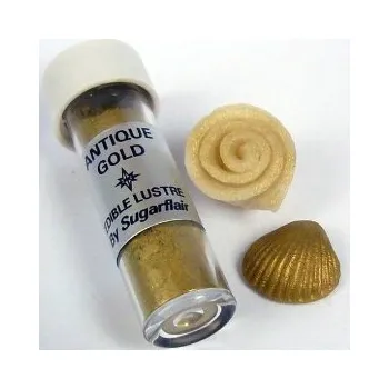 Potravinářské barvivo Sugarflair jedlá prachová barva s perletí – Antique Gold