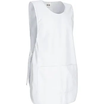 Kuchyňská zástěra Regulovatelný bílý pracovní zástěra