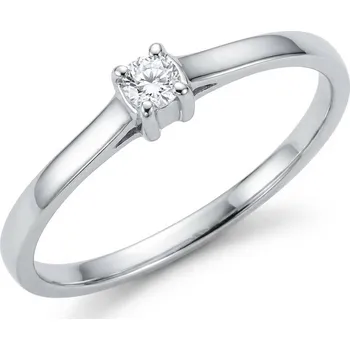 Prsten ŠPERKY-NM, Zlatý prsten s briliantem 505 bílé zlato Barva zlata: bílá, Velikost prstenu: 56