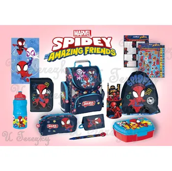 Školní batoh Paso zvýhodněná školní sada s aktovkou Spiderman Marvel Spidey 12 ks/ SP24SS-525/012/01