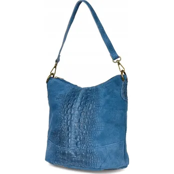 Kabelka Beltimore shopper kabelka z pravé kůže modrá