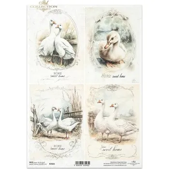 Výtvárné potřeby Rýžový papír na decoupage ITD - Husy - R2565