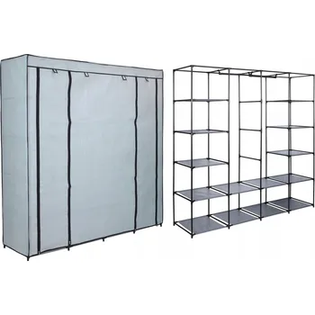 Šatní skříň Šatní skříň Gockowiak 325346MG 165 x 170 x 45 cm, odstíny šedé