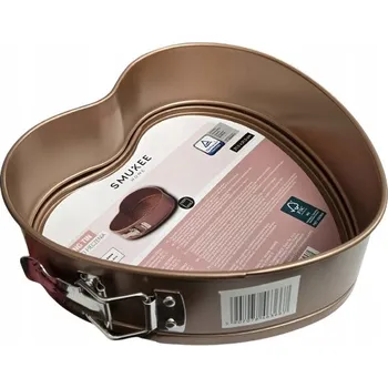 Forma na pečení SMUKEE Forma Na Dort Forma Plech na pečení SRDCE 21,5x21,5 cm MĚDĚNÁ 667