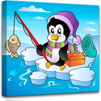 Obraz PLÁTNO DĚTSKÉ 40x40 - Tučňák / Obraz