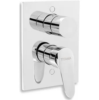 Vodovodní baterie Vanová sprchová baterie s přepínačem Titania IRIS New chrom
