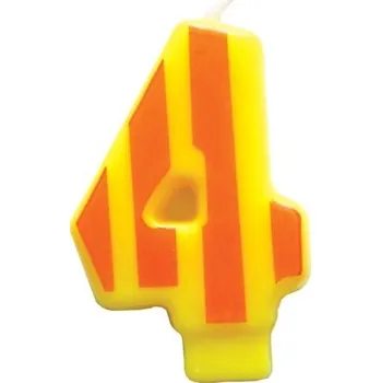 Dortová svíčka Svíčka na dort – číslo 4 (9 cm)
