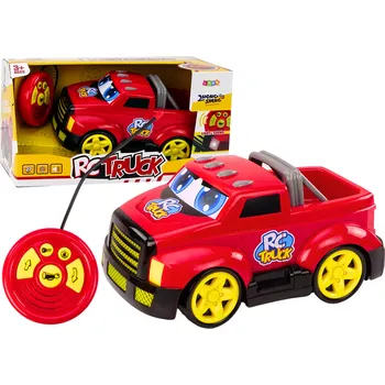 RC model auta Mamido Dětské kreslené autíčko na dálkové ovládání s světly a zvuky červené