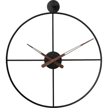 Hodiny Designové nástěnné hodiny Clean Black 50cm