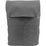 Tmavě šedý texturovaný batoh s ornamenty Cora