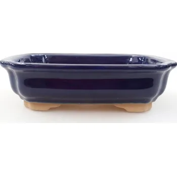 Květináč Keramická bonsai miska 14 x 11 x 4 cm modrá