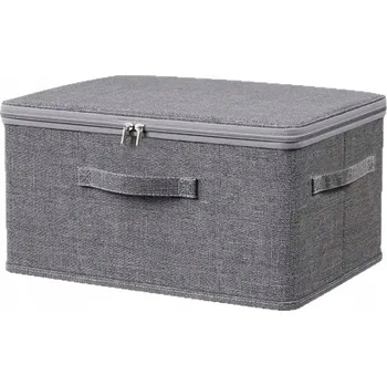 Úložný box Organizér do skříně uzavíratelný box 30x20x12 cm s víkem na zip