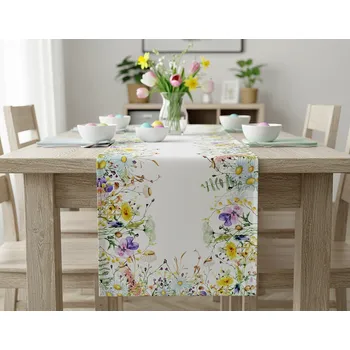 ubrus Vzorovaný ubrus - běhoun na stůl FLOWERS 40x140 cm Mybesthome