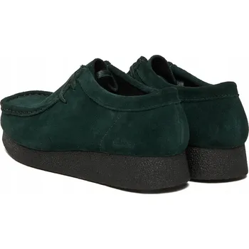 Dámské polobotky Clarks dámské polobotky Tmavě Zelený Semiš WallabeeEVOSh 261846