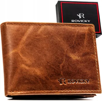 Peněženka Rovicky peněženka z přírodní kůže, hnědá - muž