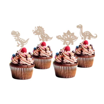 Party dekorace Cupcake zápichy Dinosauři – Set 4 ks