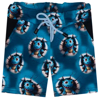 Kraťasy Bermudy - DINO modrý Velikost: 86