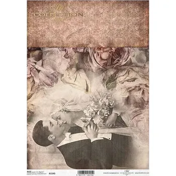 Umělecký papír Rýžový papír na decoupage ITD - Retro svatební - R1540