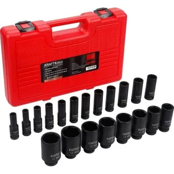 Klíč Kraft-Dele Profesionální sada nástrčných klíčů 1, 2″ 20 ks cr-mo ocel KRAFT&DELE KD11867