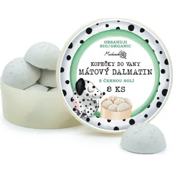Hračka pro nejmenší opečky do vany Mátový dalmatin Medarek - s černou solí