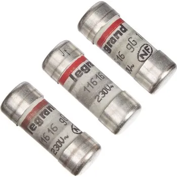 Elektroinstalační materiál LEGRAND | Pojistkové kazety pro držáky pojistek, bez indikátoru tavení, sada 3 kazet 10,3 x 25,8