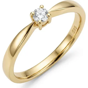 Prsten ŠPERKY-NM, Zlatý prsten s diamantem 1383 Barva zlata: žlutá, Velikost prstenu: 53
