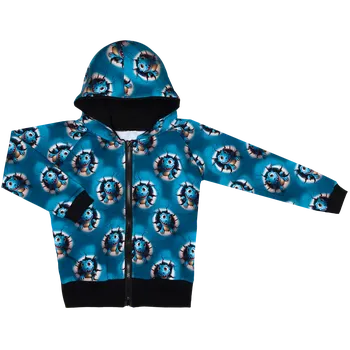 Mikina na zip - DINO modrý Velikost: 98