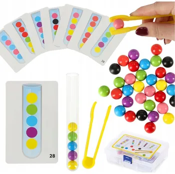 Montessori skládačka Ikonka barevné kuličky KX5297