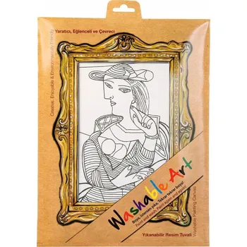 Bytová dekorace Bílá voděodolná podložka na malování Strigo od Funny Pablo Pisasso 25x35