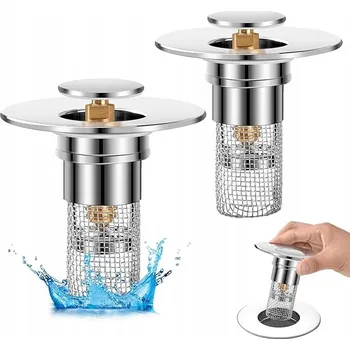 sítko a zátka do dřezu Korek Klik Klak do Umyvadla Dřezu Filtr Odtokový Se Sítkem 28-40 mm