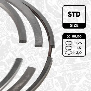 Píst motoru Sada pístních kroužků ET ENGINETEAM R1014600