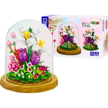 ostatní stavebnice Mamido Sada stavebnice Květiny ve skle 487 dílků