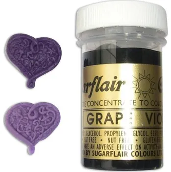 Potravinářské barvivo Gelová barva Sugarflair - Grape Violet (25 g)