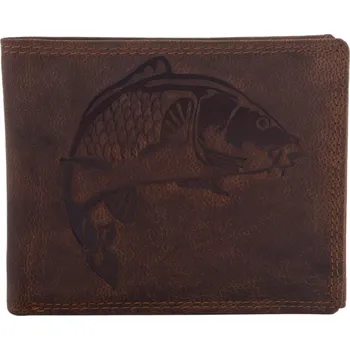 Peněženka MERCUCIO - Kožená peněženka sv. hnědá - Kapr šupináč