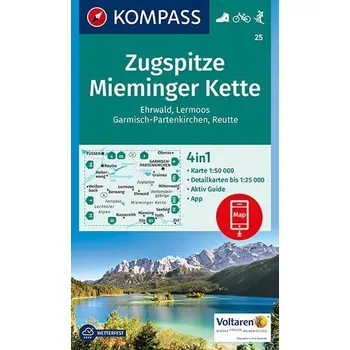 Zugspitze, Mieminger Kette, Ehrwald, Lermoos, Garmisch-Partenkirchen, Reutte 1:50 000 / tu