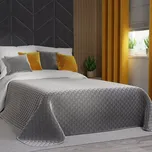 Přehoz na postel VELVI 022 šedá 220x240 cm Mybesthome