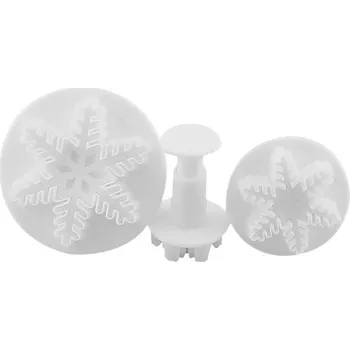 Vykrajovátko Set 3 pístových vykrajovátek sněhová vločka