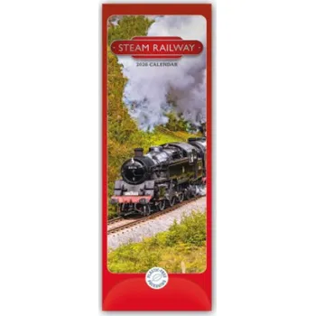 Diář Steam Railway - Dampfeisenbahnen 2026 - Slimline-Kalender (EN)