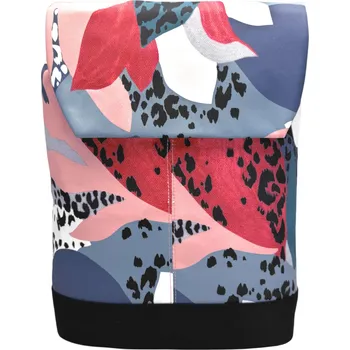 Městský batoh Černo-růžovo-červený dámský městský batoh se vzorem Brena