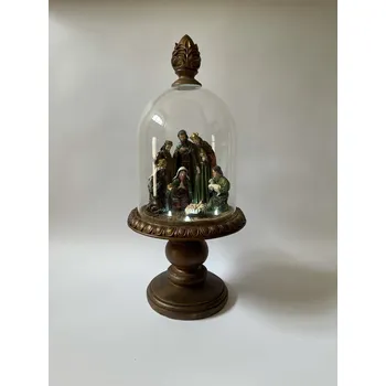 Betlém Betlém pod sklem s LED osvětlením 57 x 26,5 cm