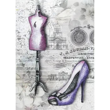 Umělecký papír Rýžový papír na decoupage ITD - Krejčovská panna - R0702