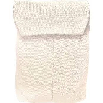 Městský batoh Šedobéžový texturovaný batoh s ornamenty Cora