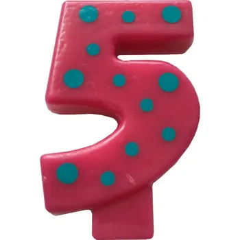 Dortová svíčka Svíčka na dort – číslo 5 (9 cm)
