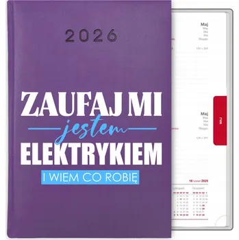 Kalendář Knihový kalendář 2026 A5 fialový