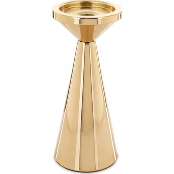 Svícen Luxusní svícen zlatý kovový 24 cm dekorace glamour