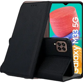 Pouzdro na mobilní telefon Flipové pouzdro Hello Case pro Samsung Galaxy M33, černé