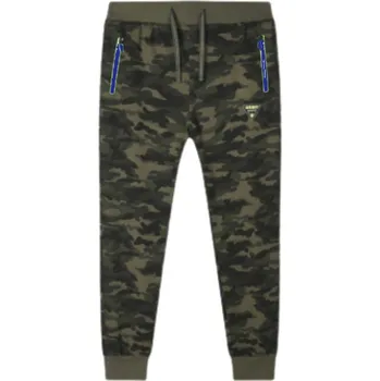 Pánské tepláky maskáčové khaki Kugo TM8230