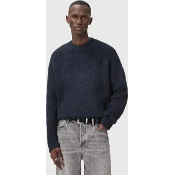 Pánský svetr Svetr s příměsí mohéru AllSaints COBY M005KD černá 99X, vel. XXL