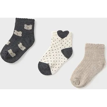 3 pack ponožek MEDVÍDCI šedé BABY Mayoral velikost: 68 (6 měsíců)