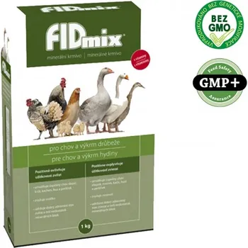 Krmivo pro hospodářské zvíře Minerálně vitaminové krmivo FIDMIX PRO ODCHOV A CHOV DRŮBEŽE 1kg - balení 12ks